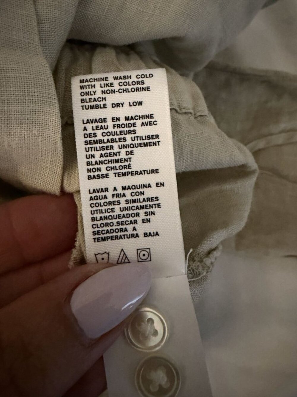 James Perse Standard Beige 100% Linen Romper Size 0 Utility Minimalist Luxe NWT - Picture 8 of 11